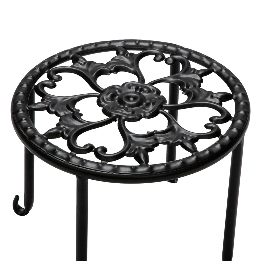 ALICIAN 4pcs Round Ironwork Plant Stand Corner Plant Shelf Racks