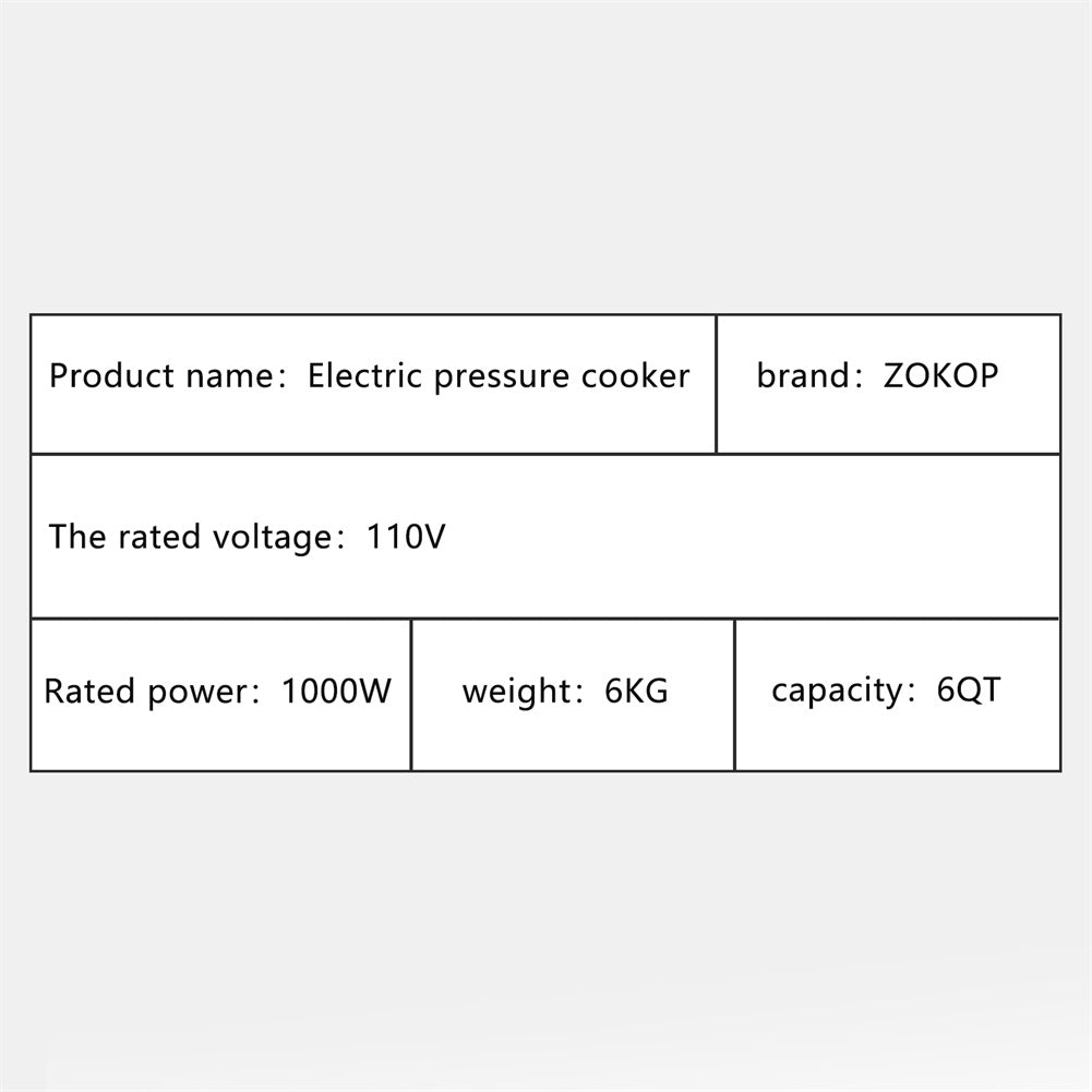 ZOKOP 13-in-1 Electric Pressure Cooker Cooking Mode Stainless Steel