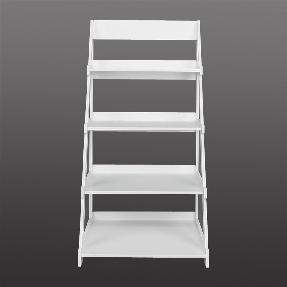 ALICIAN 4-tier Plant Stands Ladder Style Waterproof Corner Plant Shelf White