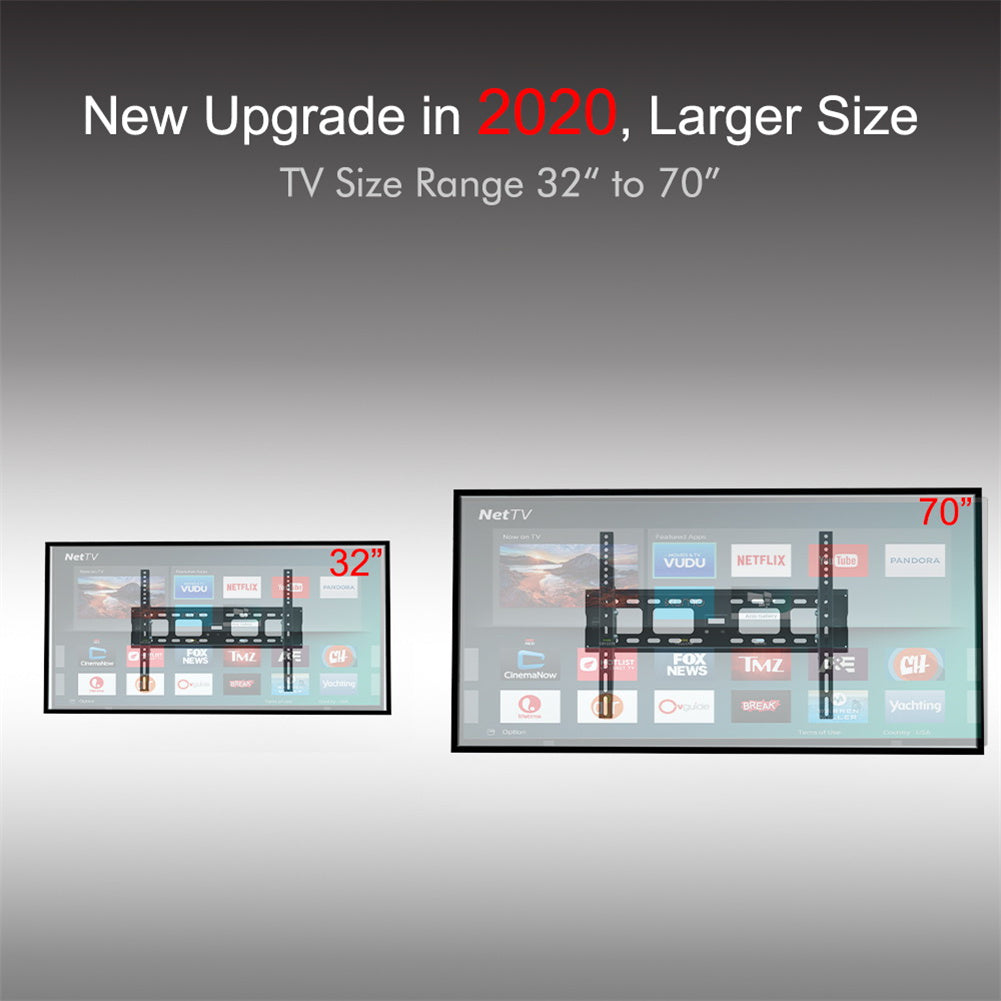 RONSHIN 32-70 inch TV Stand Lightweight Wall Mounted Maximum 50kg Black