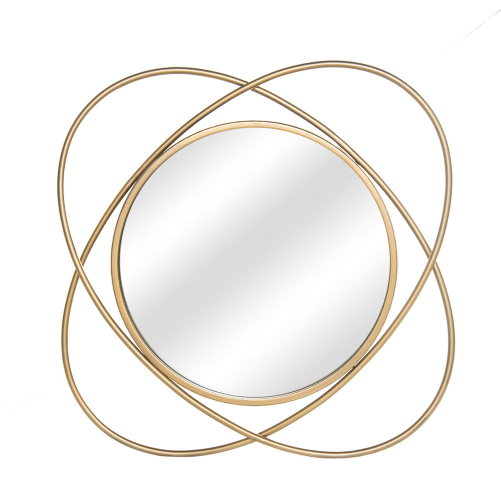RONSHIN 55.88*4*55.88cm Wall Mirror Lace Round Mirrorlife-size Decorative Golden