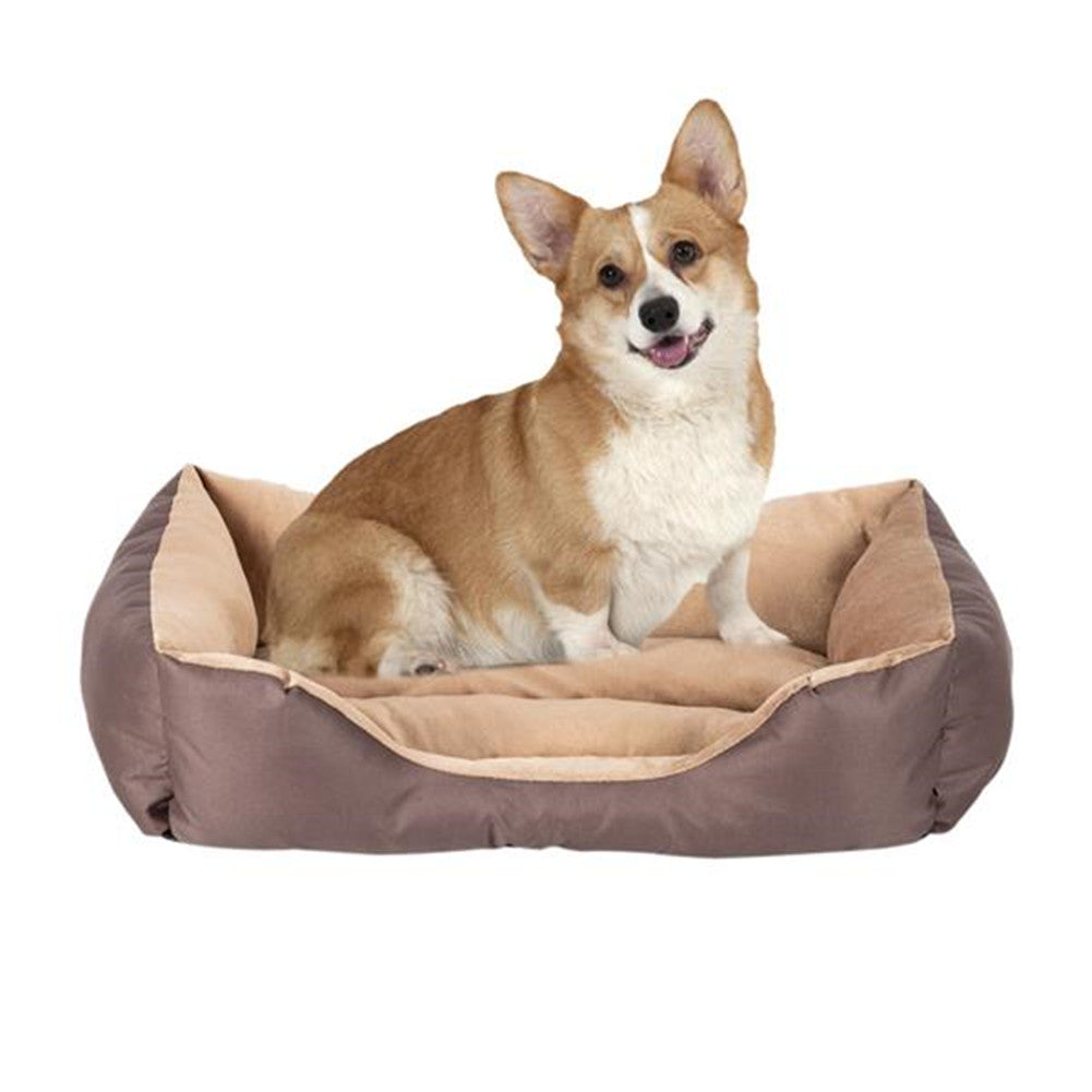 BEESCLOVER 28 inch Pet Mat Kennel For Pet Cat Dog Non-slip Bottom Brown