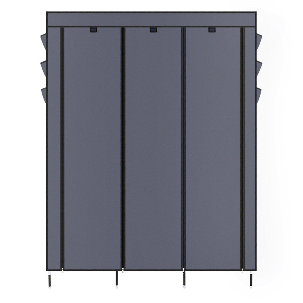 RONSHIN 69 Inches Assembled Cloth Wardrobe Non-woven Fabric High-Leg Storage Closet Clothes Organizer