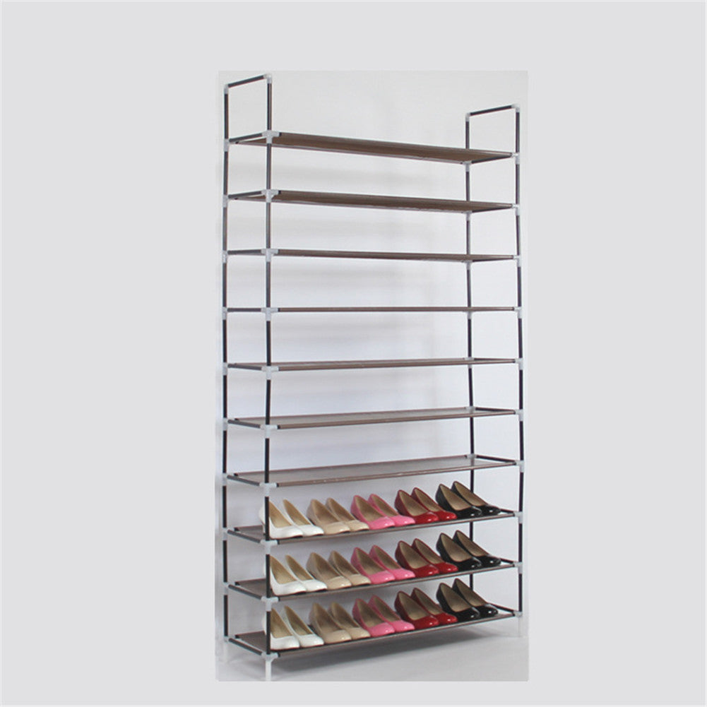 RONSHIN 10 Layers Shoe Rack 100cm Household Portable GREY