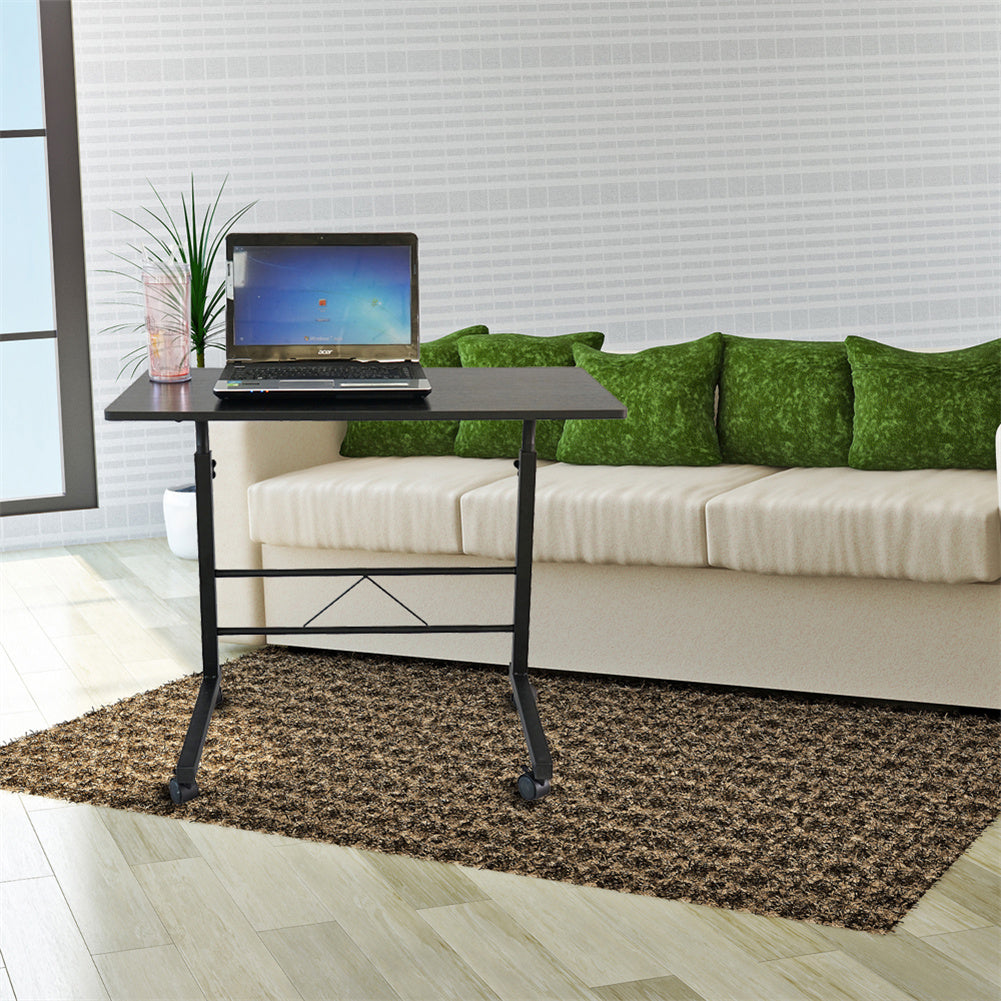 AMYOVE Computer Table Desktop Pipe Rack Standing Desk Adjustable Height Movable Black