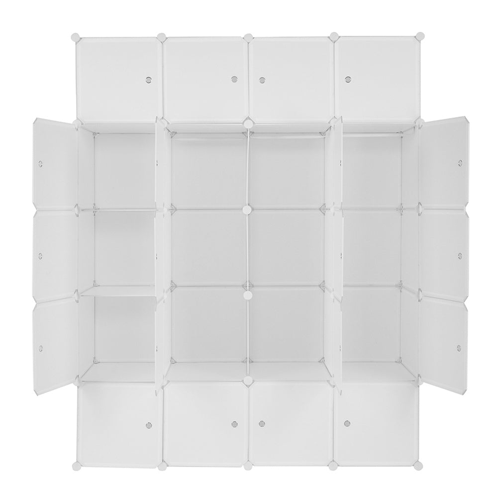 AMYOVE 5-layers 20-grids Modular Closet Cabinet Storage Shelves Cube Organizer White