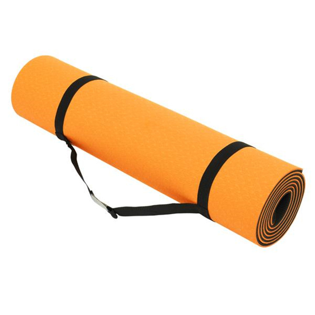 DSSTYLES TPE Yoga Mat 183*61*6cm Non-slip Gym Pad Orange