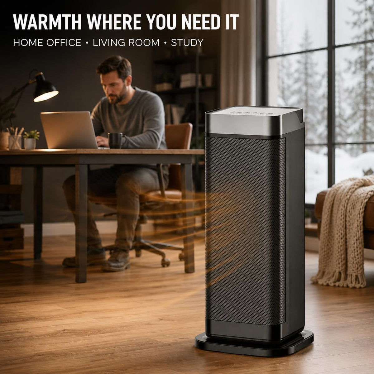 Riedhoff Space Heater HP2268R, 1500 watt PTC Heater with Safety Features