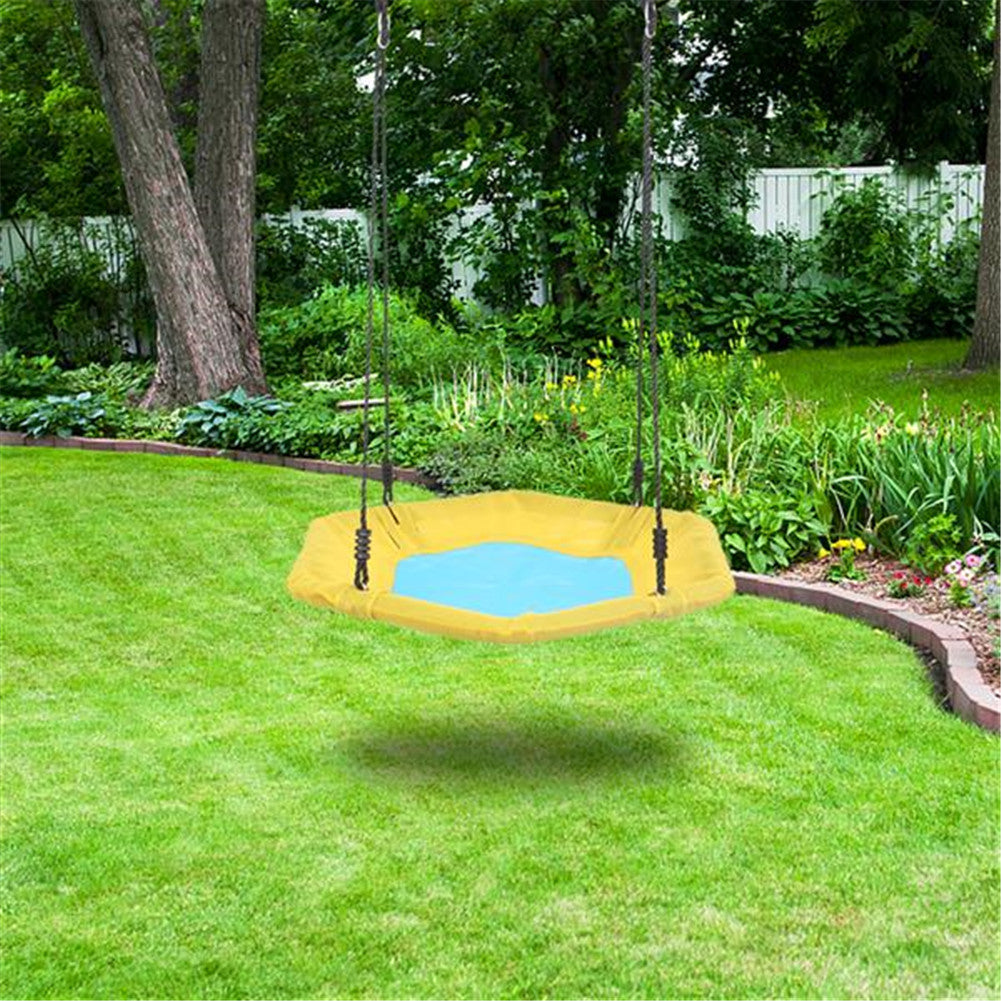 YIWA Hexagonal Swing Diameter 100cm 2 Hooks Removable Swing Toy
