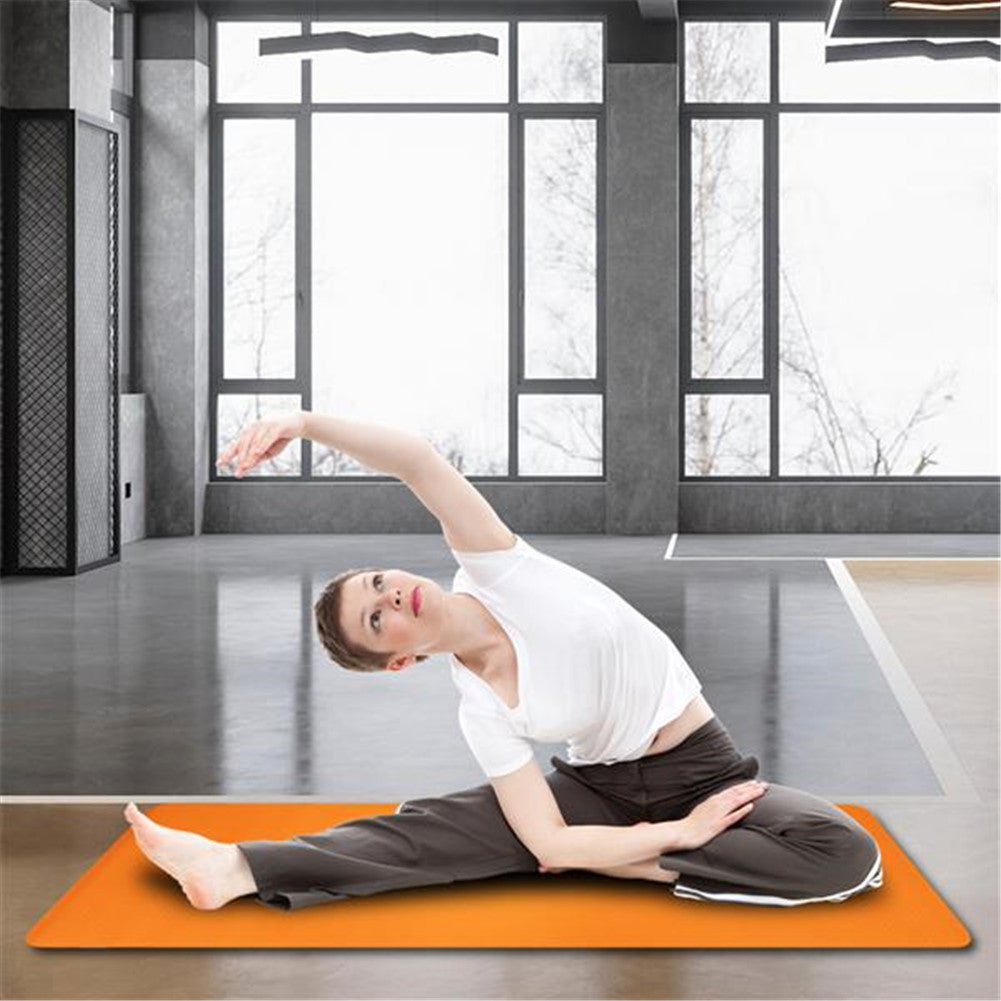 DSSTYLES TPE Yoga Mat 183*61*6cm Non-slip Gym Pad Orange