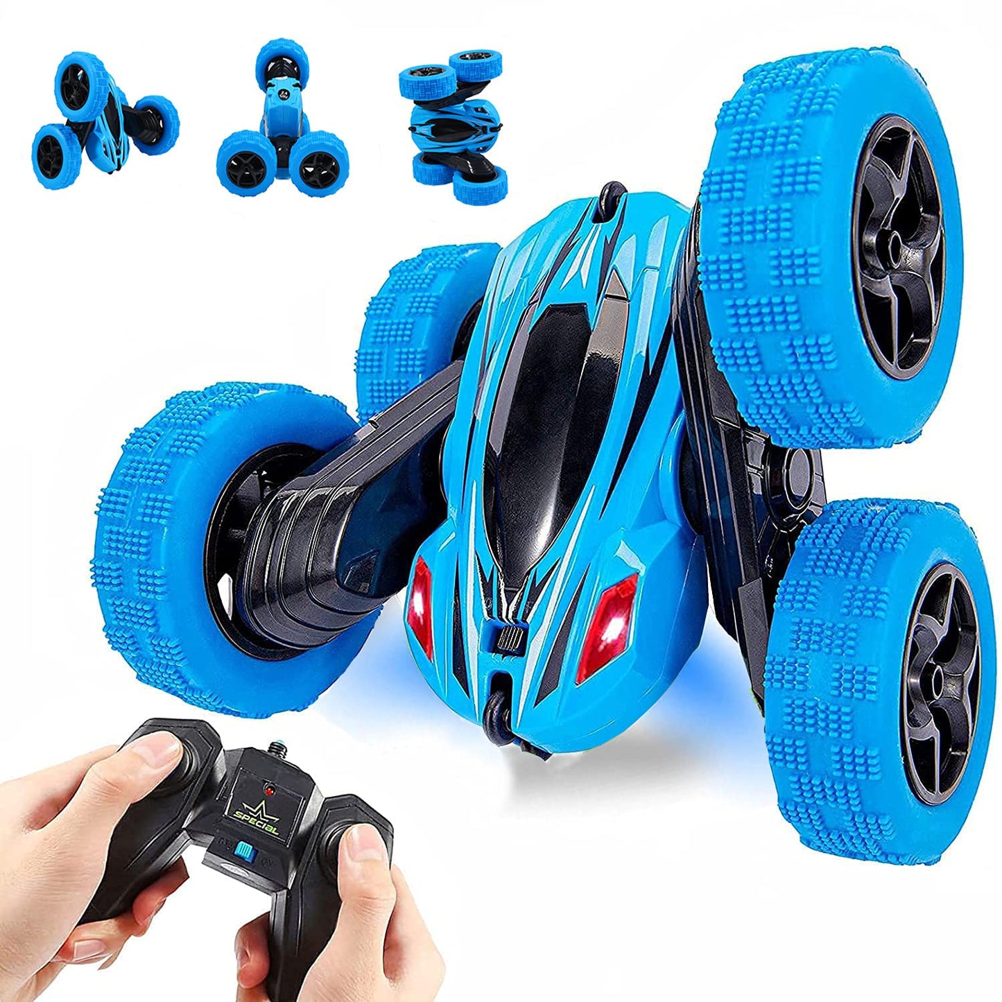 Remote Control Car RC Stunt Car Toy, Double Sided 360??Rotating Tumbling Rechargeable Car, High Speed 2.4Ghz Remote Control Race Car, 4WD Off Road Vehicle, 3D Deformation Car 1:24, Great Gift for Kids