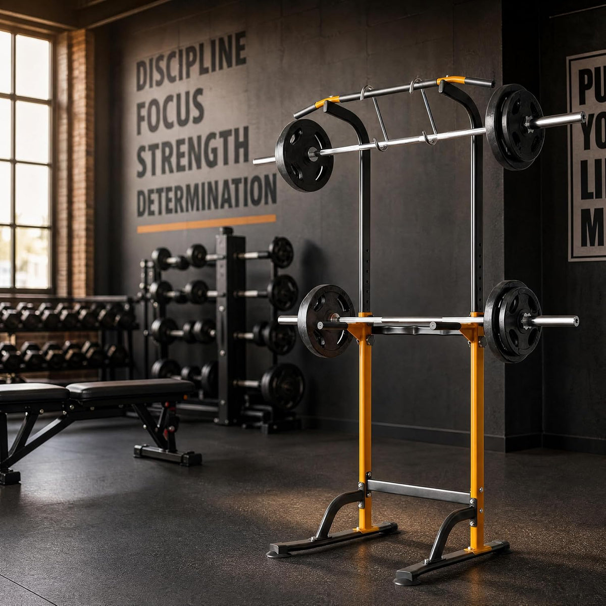 Riedhoff Power Tower Workout Station, Adjustable Pull Up Bar with Dip Bars, 10 Height Levels