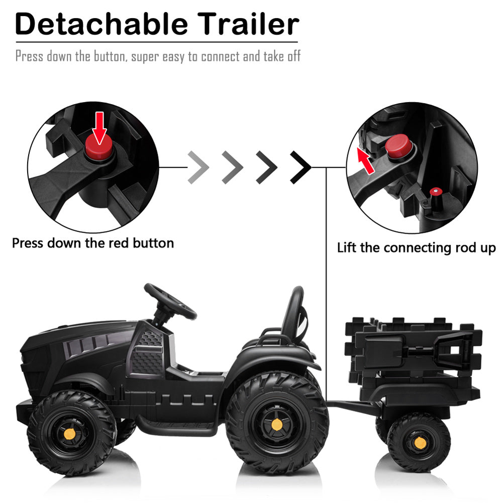 YIWA LEADZM Agricultural Vehicle Toys with Rear Bucket Black