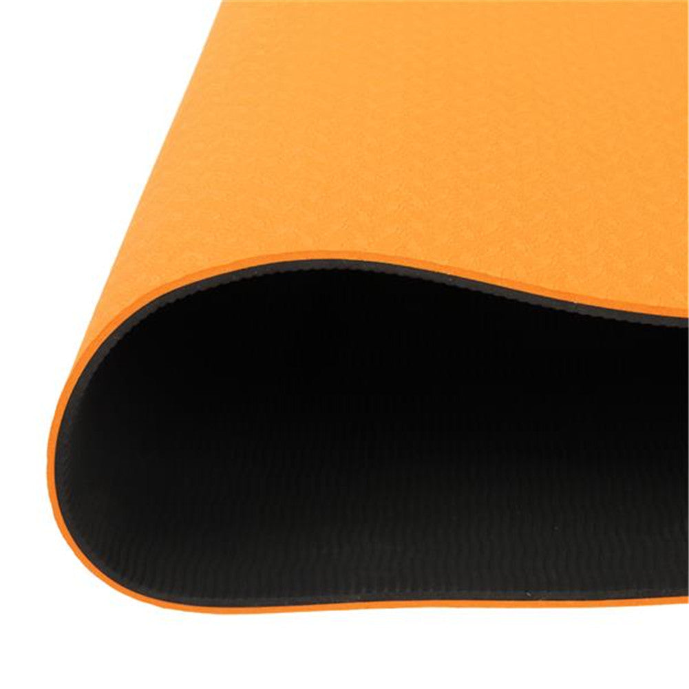 DSSTYLES TPE Yoga Mat 183*61*6cm Non-slip Gym Pad Orange
