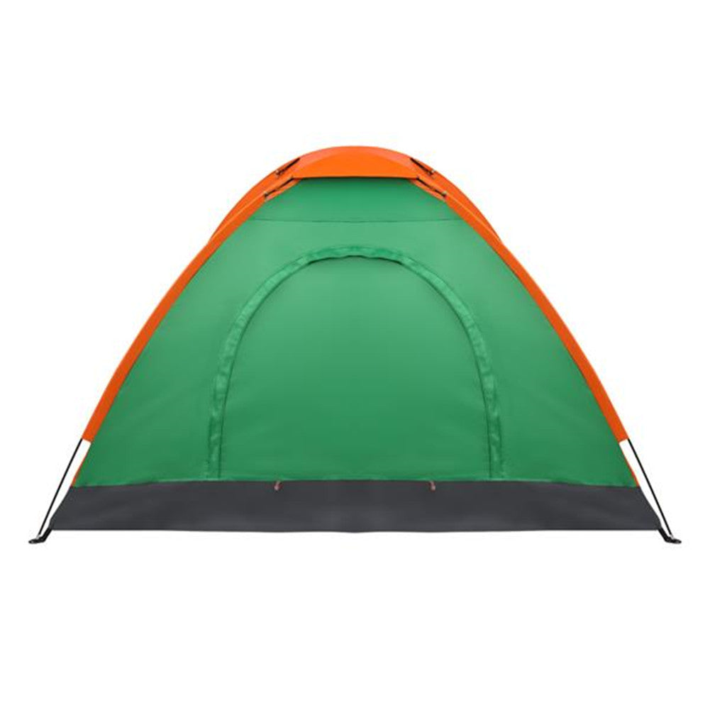 THBOXES 2 Person Tent Windproof Double Door Single Layer Camping Tent Green