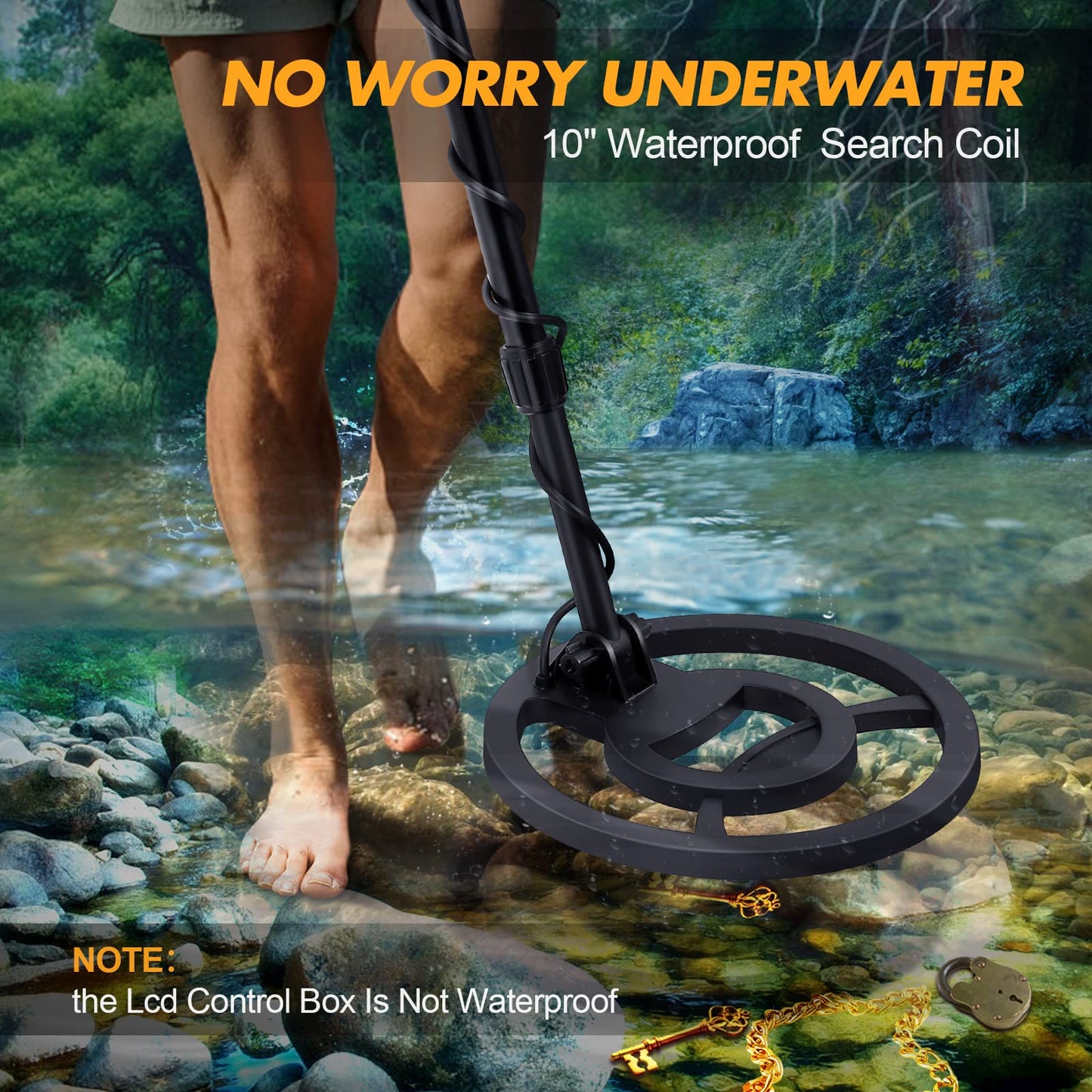 TOWALLMARK Metal Detector For Adults & Kids Waterproof Professional High Accuracy Gold Detector