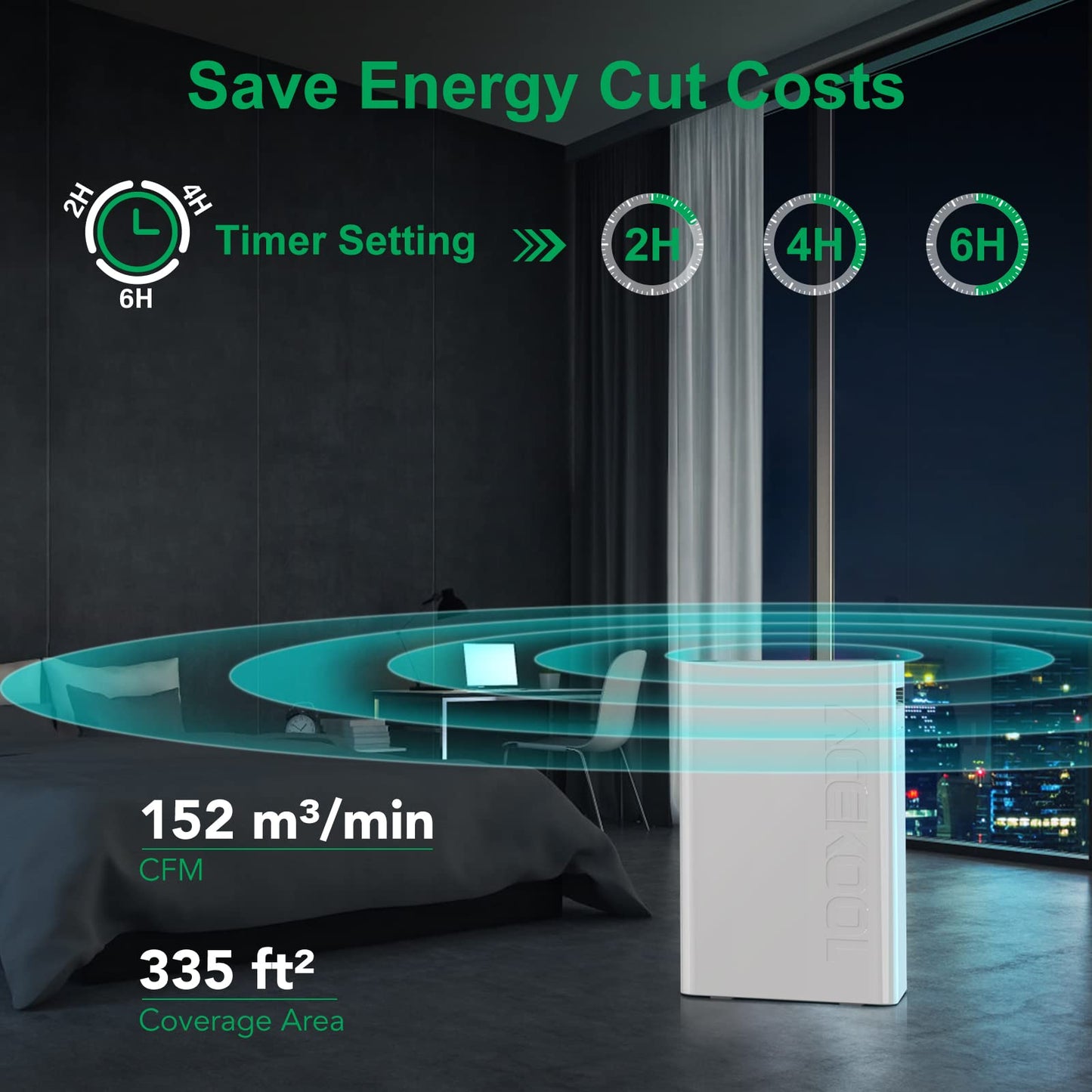 ACEKOOL Portable Air Purifier D01 True H13 Filter Air Cleaner EU Plug