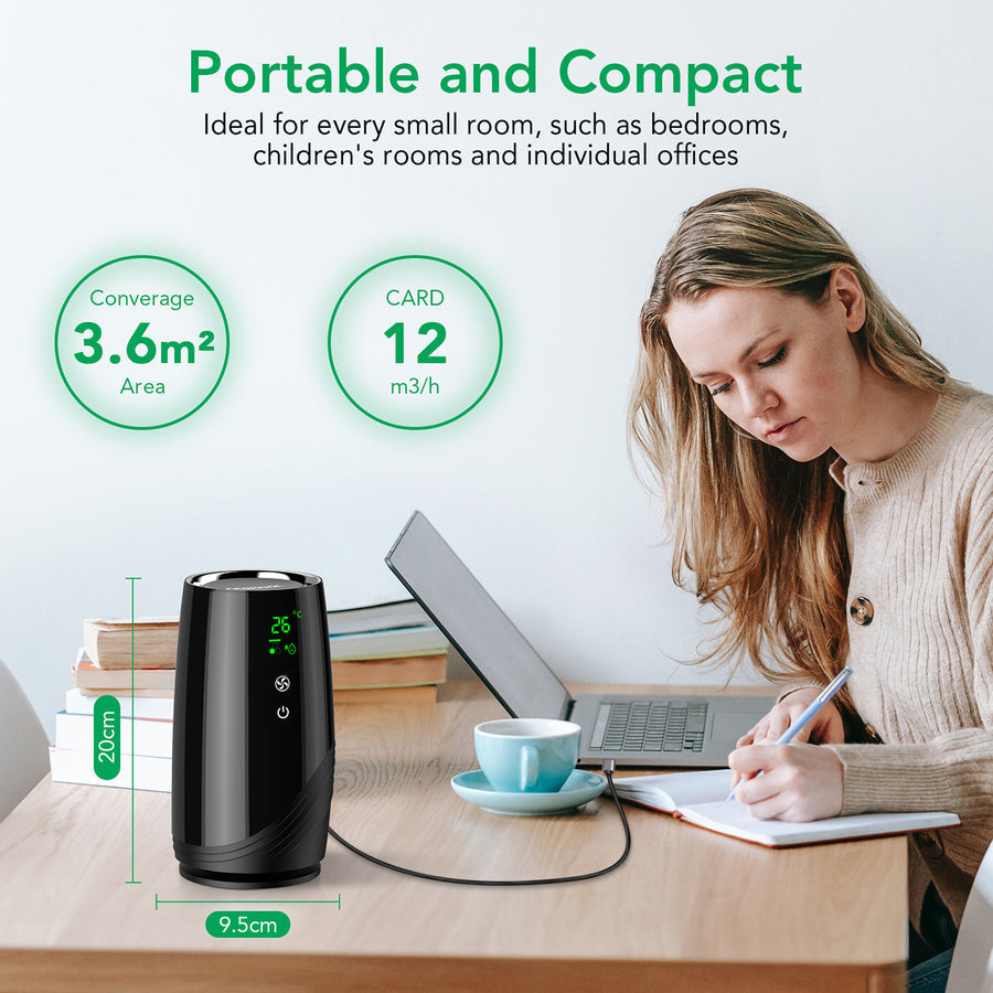 ACEKOOL Portable Air Purifier D01 True H13 Filter Air Cleaner EU Plug