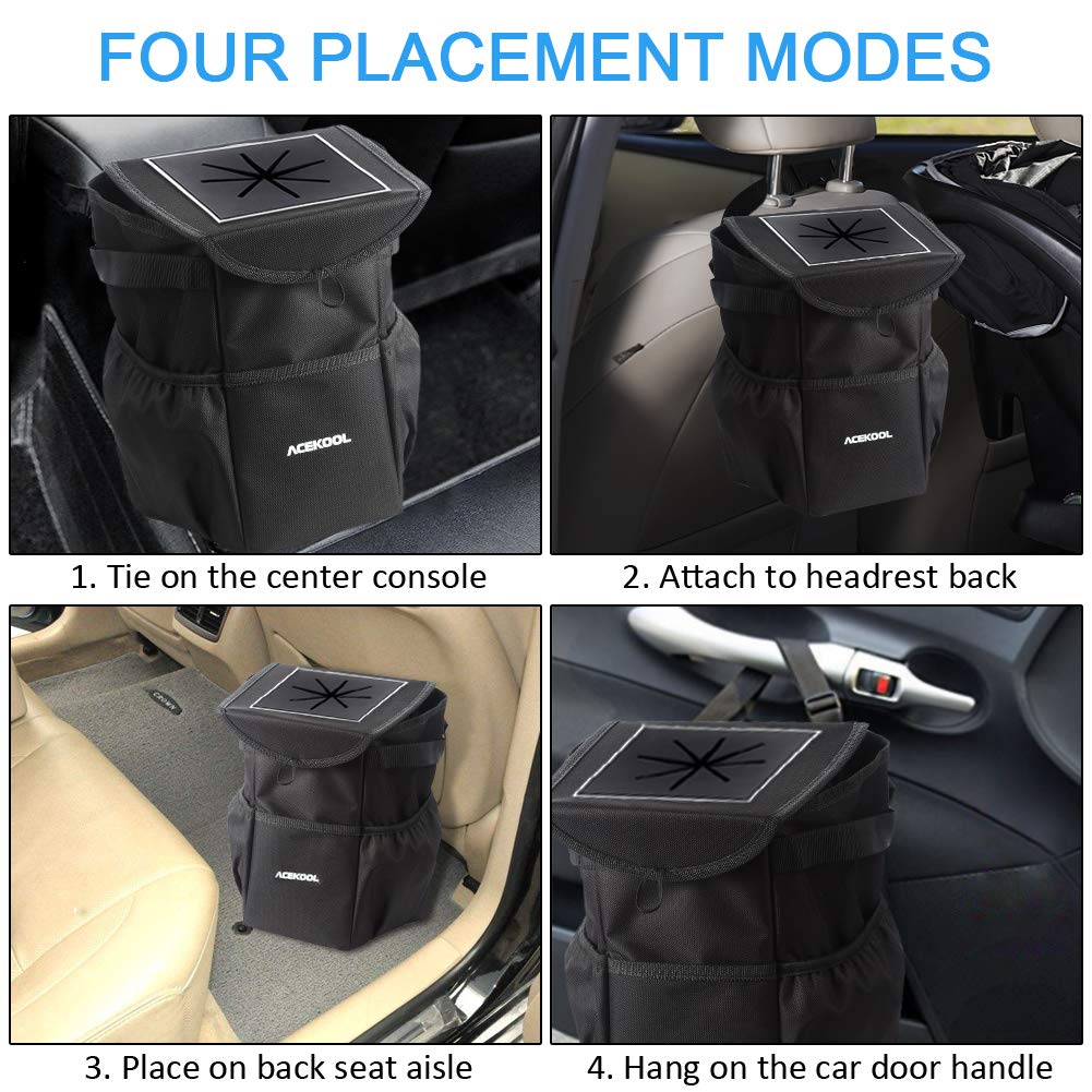 ACEKOOL Car Trash Garbage Bag Leak Proof Outdoor Portable Bag