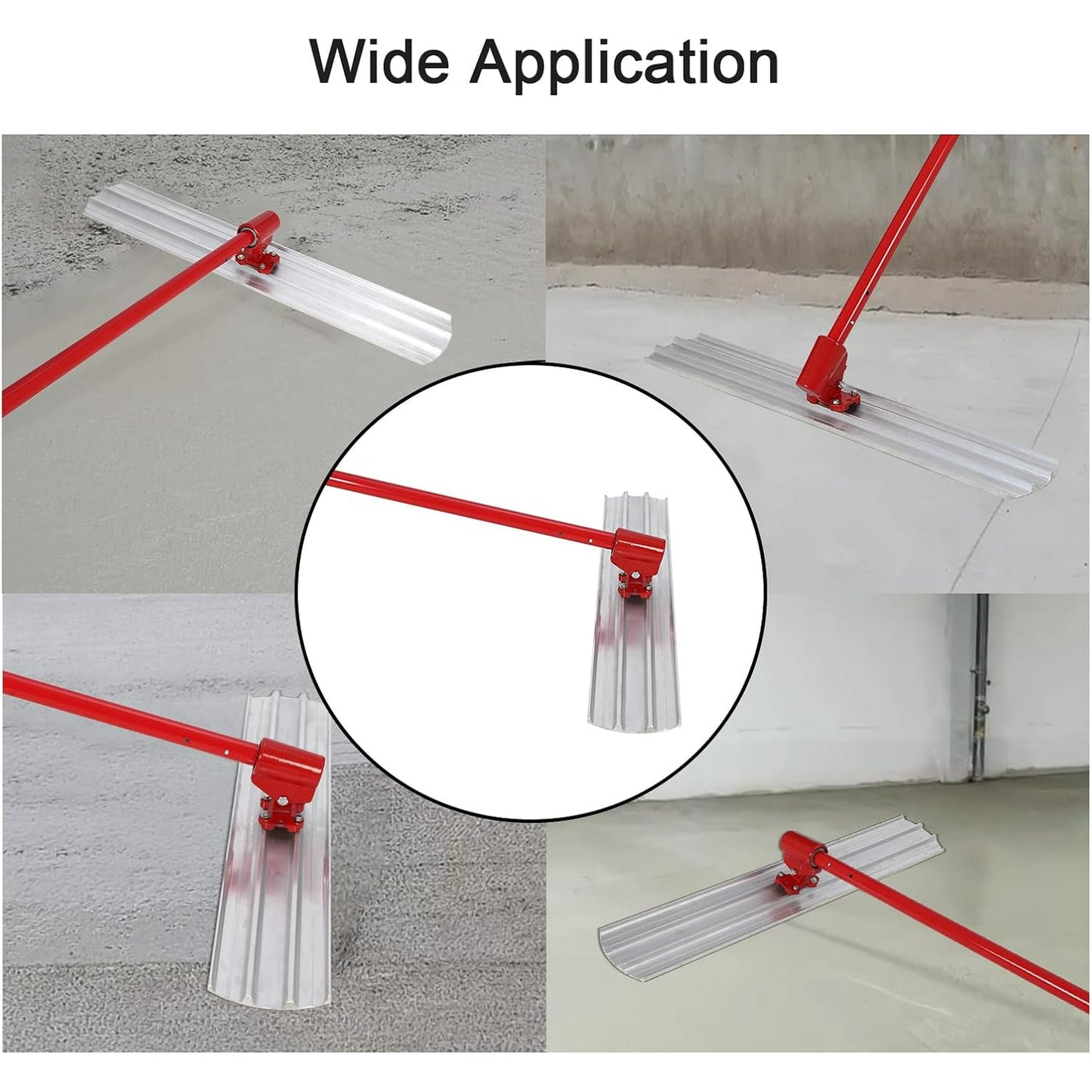 Garvee Concrete Float Kit 48x8”, with 4 Handles and Bull Float Bracket, for Concrete Finishing