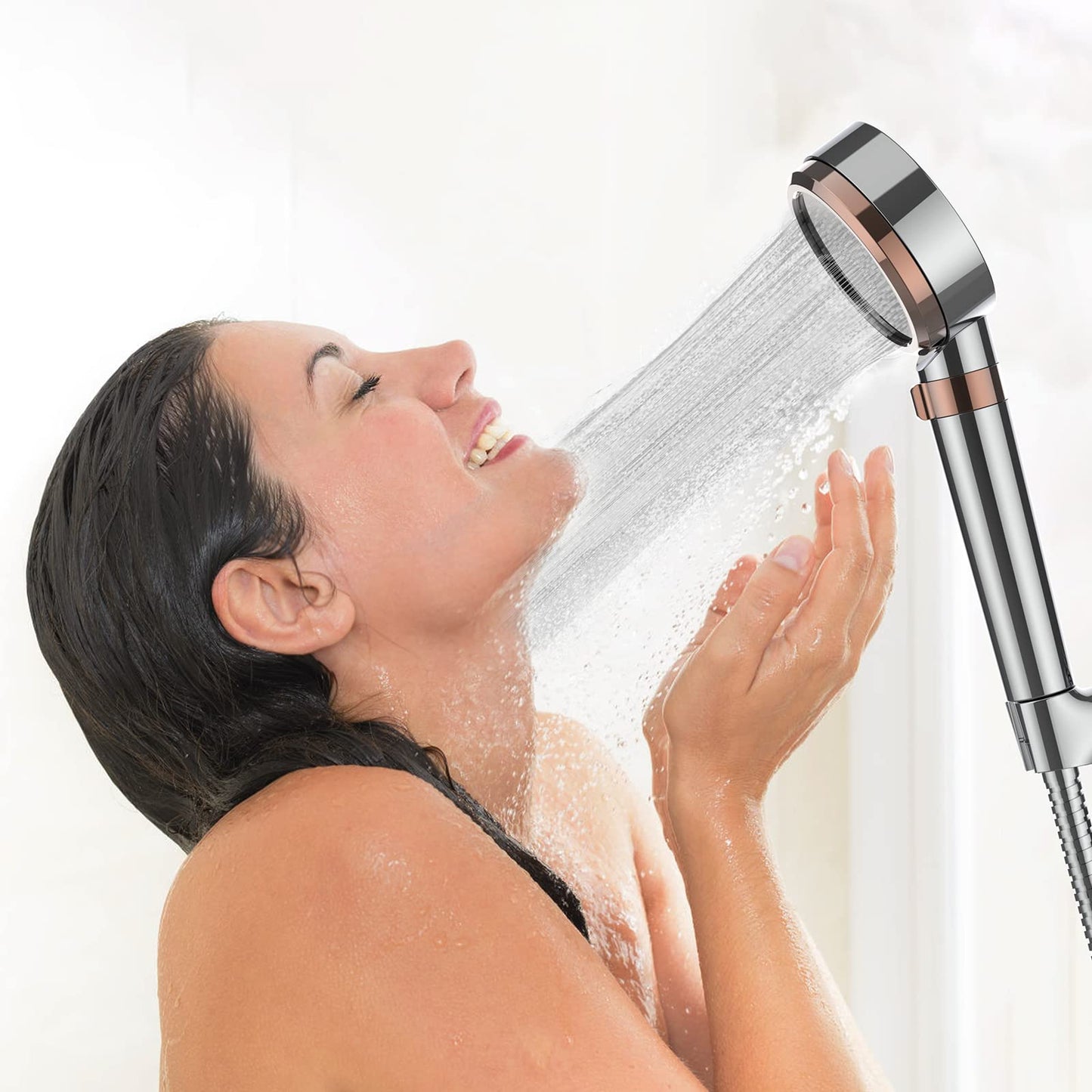 GARVEE Filtered Shower Head High-Pressure Rainfall Showerhead Filter Beads