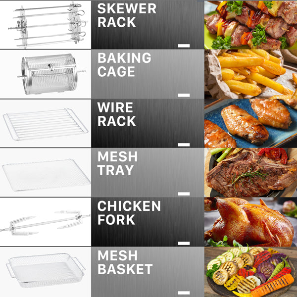 GEEK CHEF 14.7QT Air Fryer Oven Toaster 4 Slice Toaster Countertop Oven Fry Oil-Free