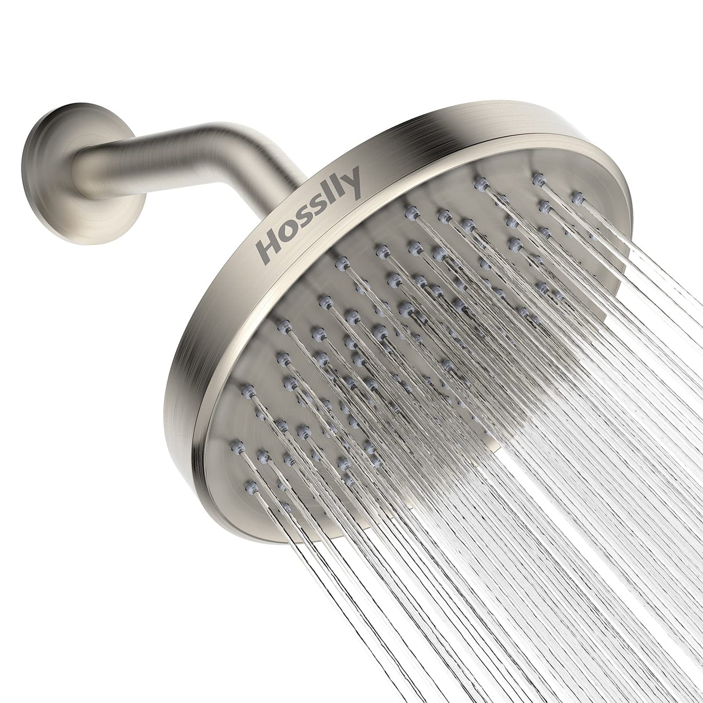 HOSSLLY Rainfall Shower Head High Pressure 360¡ã Adjustable - Matte Black