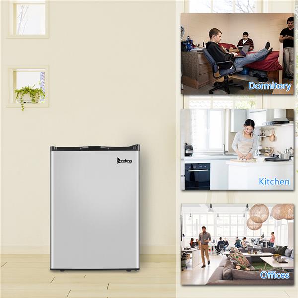 ZOKOP BD-60 60L Single Door Vertical Freezer AC115V 60Hz Freezing Refrigerator Black