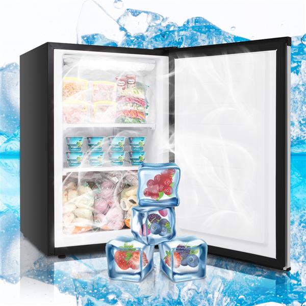 ZOKOP BD-88-E 88L Upright Freezer AC115V 60Hz Freezing Refrigerator Black