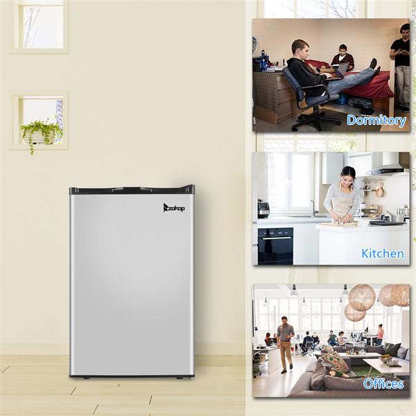 ZOKOP BD-88-E 88L Upright Freezer AC115V 60Hz Freezing Refrigerator Black