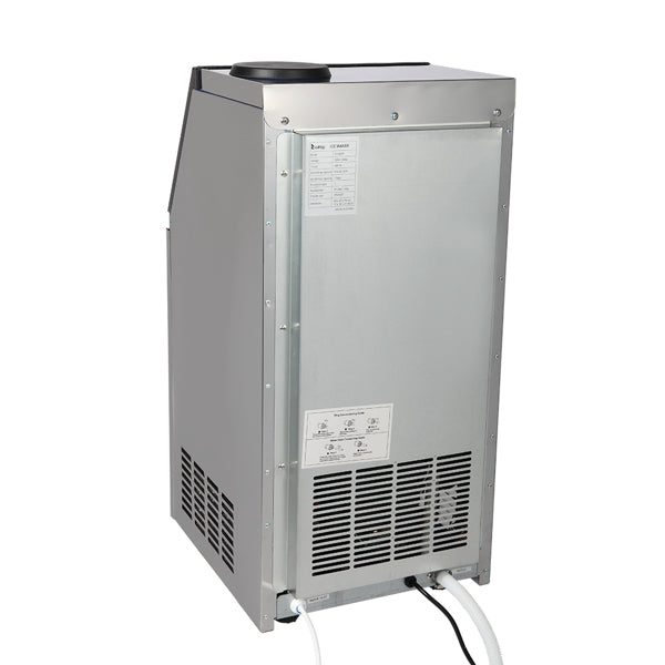 ZOKOP Ice Maker BY-90PF Cube Machine Stainless Steel Freestanding