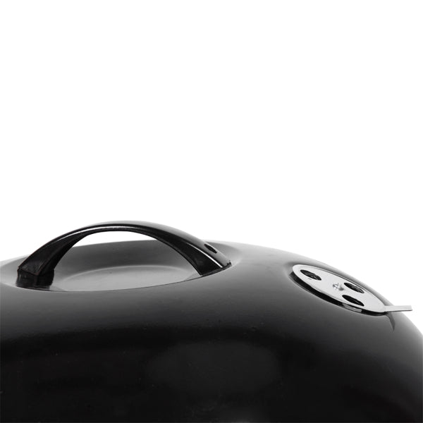 ZOKOP 18 Inch Apple Charcoal Stove Enamel White Side Wheel Diameter 15cm