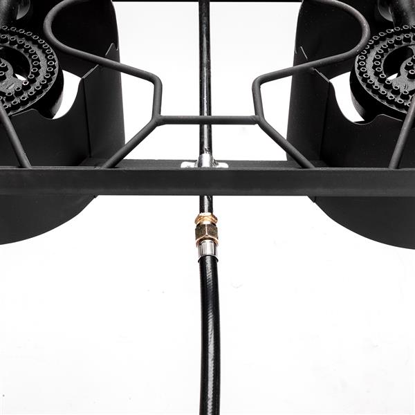 ZOKOP EX72 Double Burner Outdoor Camp Stove Gas Cooker Portable Cast Iron Patio Cooking Burner