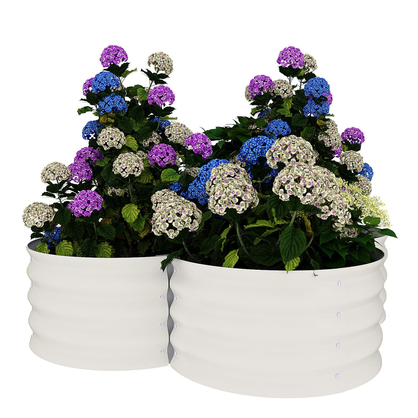 WildBreak Outdoor Raised Garden Bed Kits, Petal Shape, Metal Planter Box 47.6 x 47.6 x 11.8"