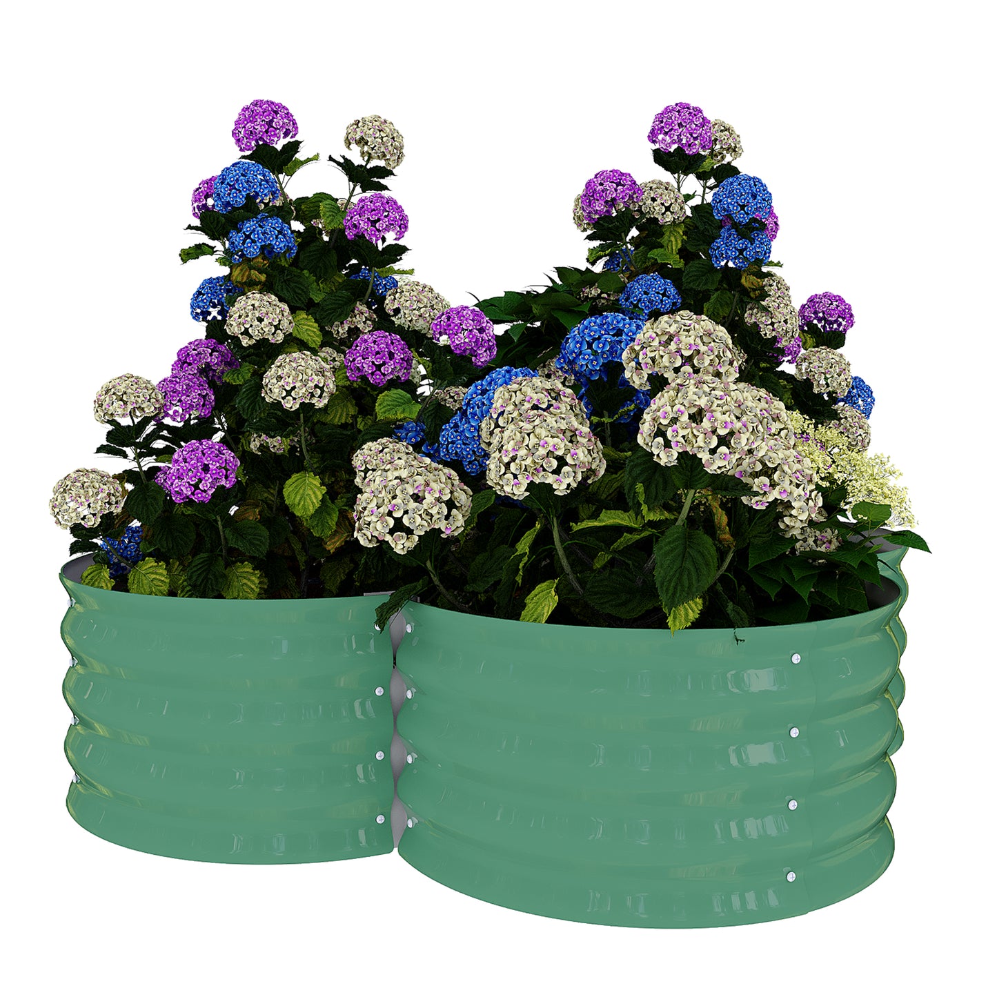 WildBreak Outdoor Raised Garden Bed Kits, Petal Shape, Metal Planter Box 47.6 x 47.6 x 11.8"