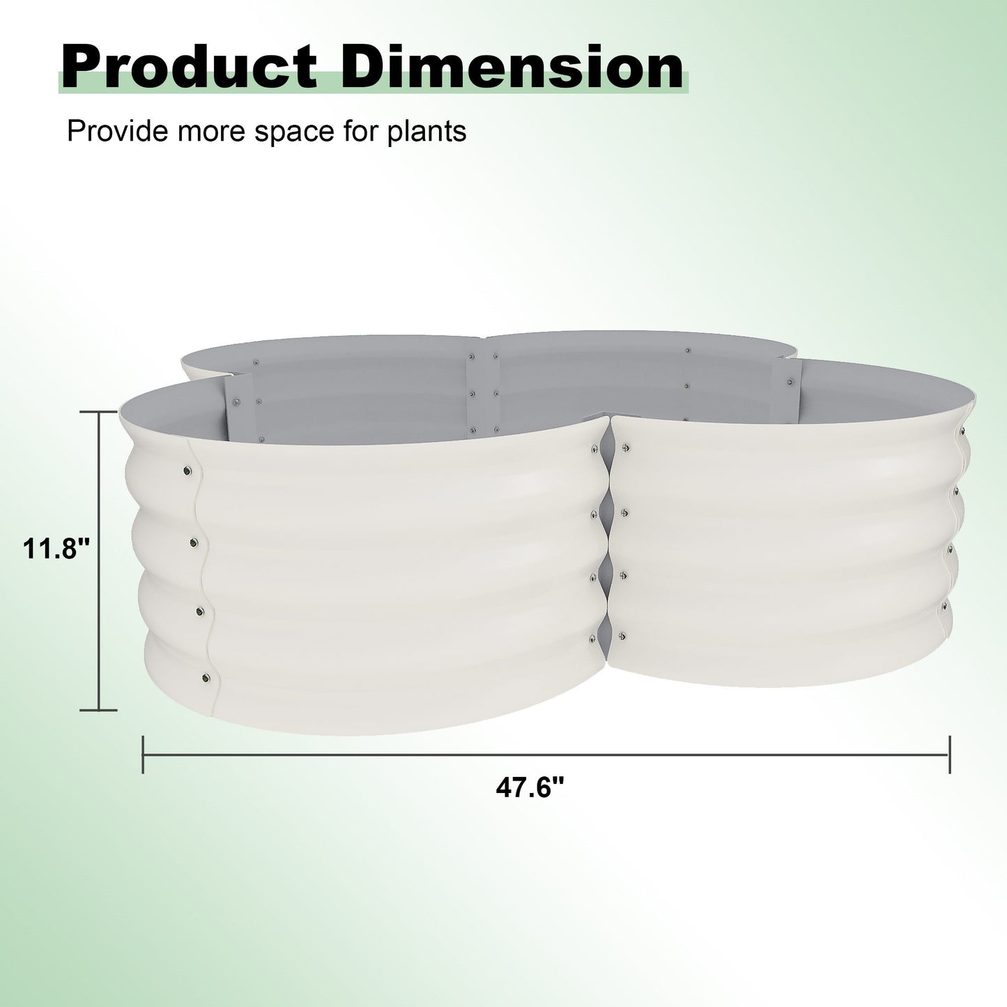 WildBreak Outdoor Raised Garden Bed Kits, Petal Shape, Metal Planter Box 47.6 x 47.6 x 11.8"