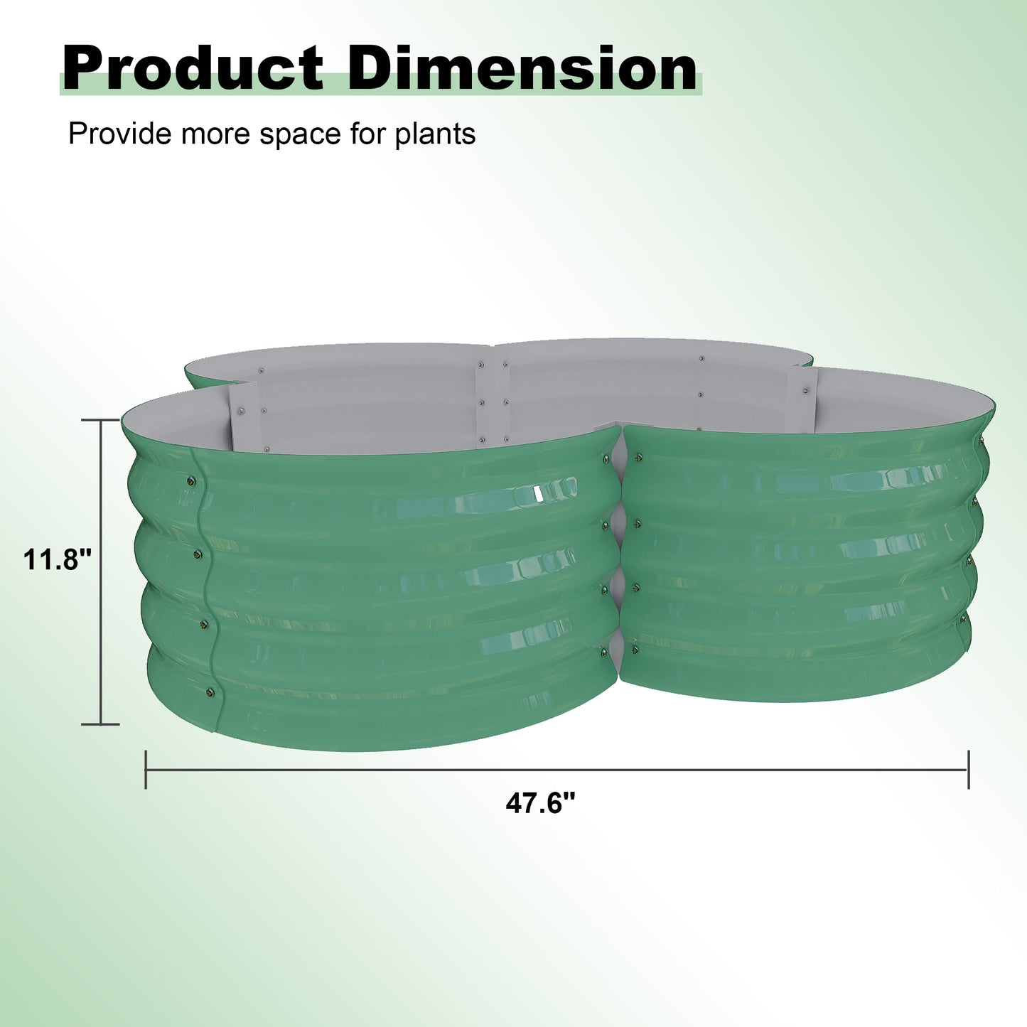 WildBreak Outdoor Raised Garden Bed Kits, Petal Shape, Metal Planter Box 47.6 x 47.6 x 11.8"