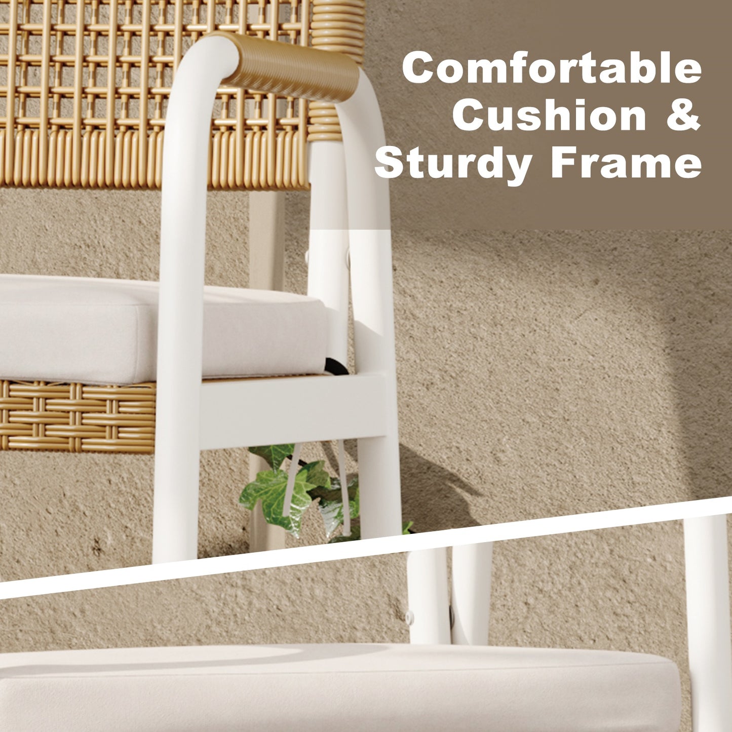 Riedhoff Outdoor Patio Dining Chair Set, with 1.18" Cushions and Armrest