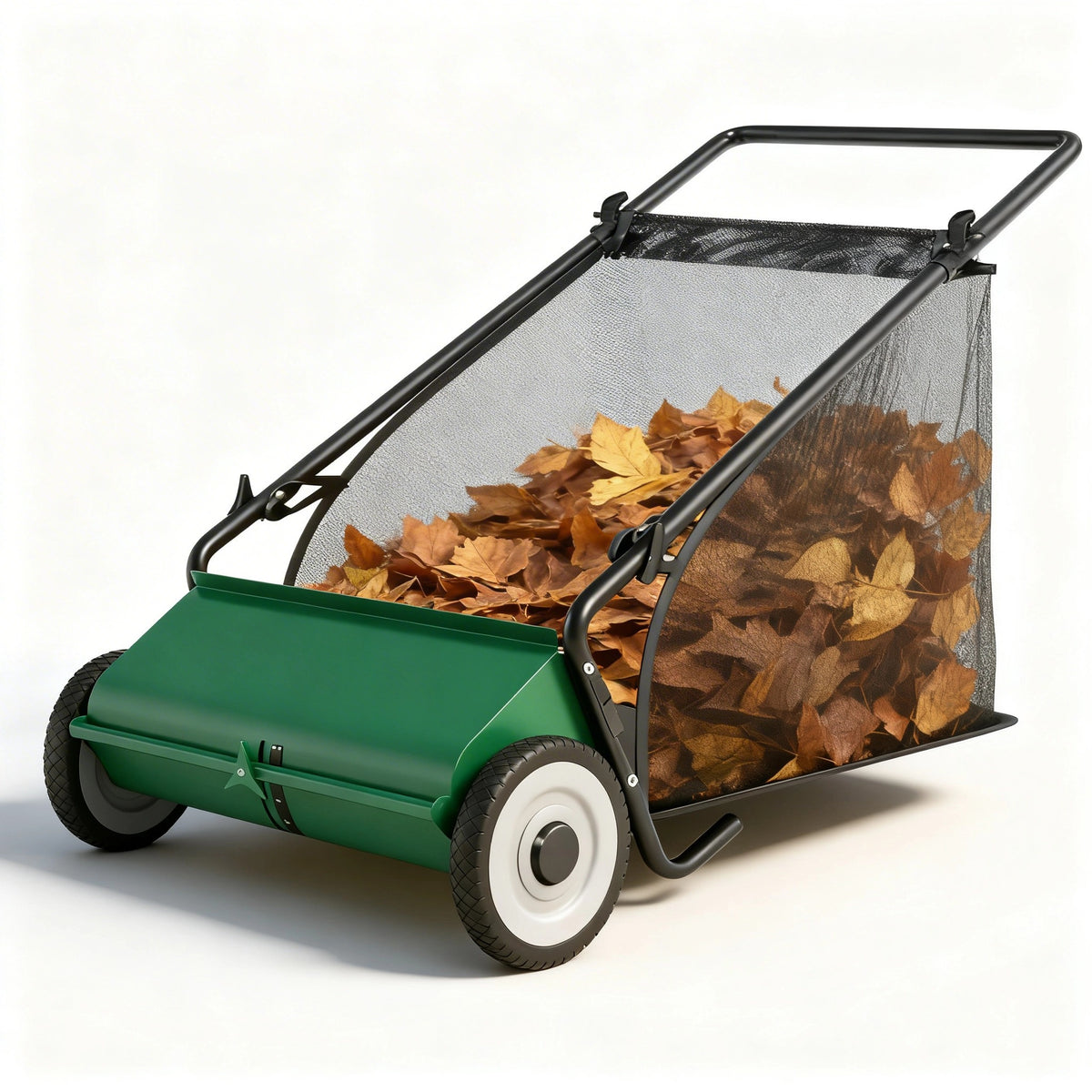 Riedhoff 26" Push Lawn Sweeper,4 Spinning Brushes, 7 Cu. Ft Capacity Collection Bag, Adjustable Height