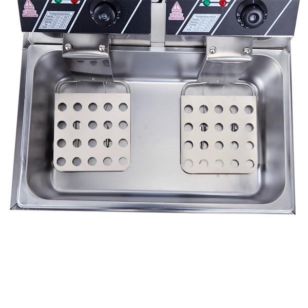 ZOKOP Electric Fryer EH830 12L Single-Cylinder 5000W Stainless Steel Large Oil Consumption