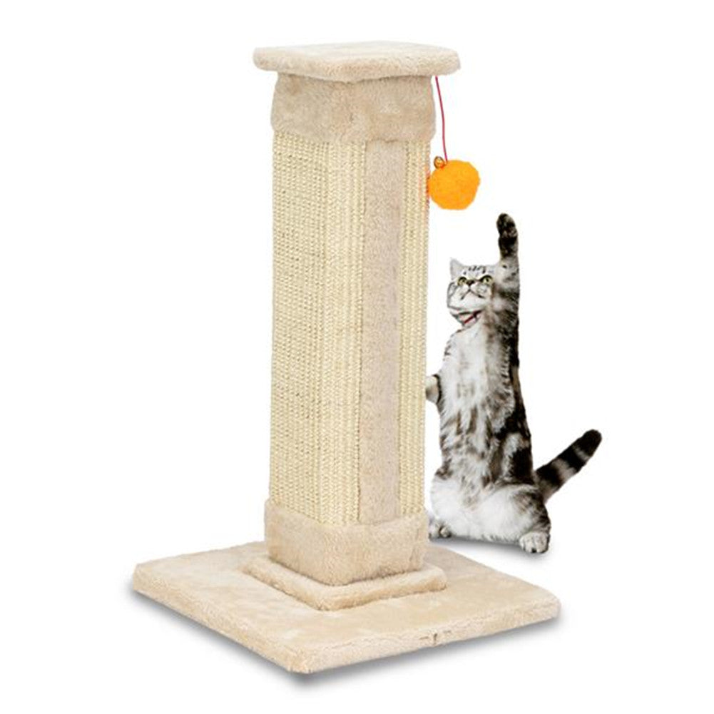 BEESCLOVER 21 inch  Cat Pet Climbing Frame with Ball Climbing Mount Beige