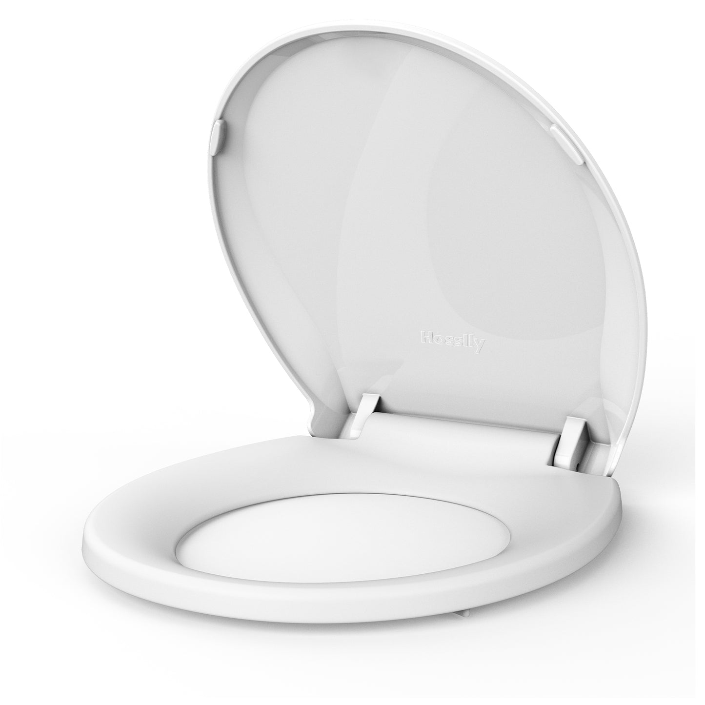 Garvee 17" Round Toilet Seat, Slow Soft Close, Easy to Install and Clean, Never Loosens, White