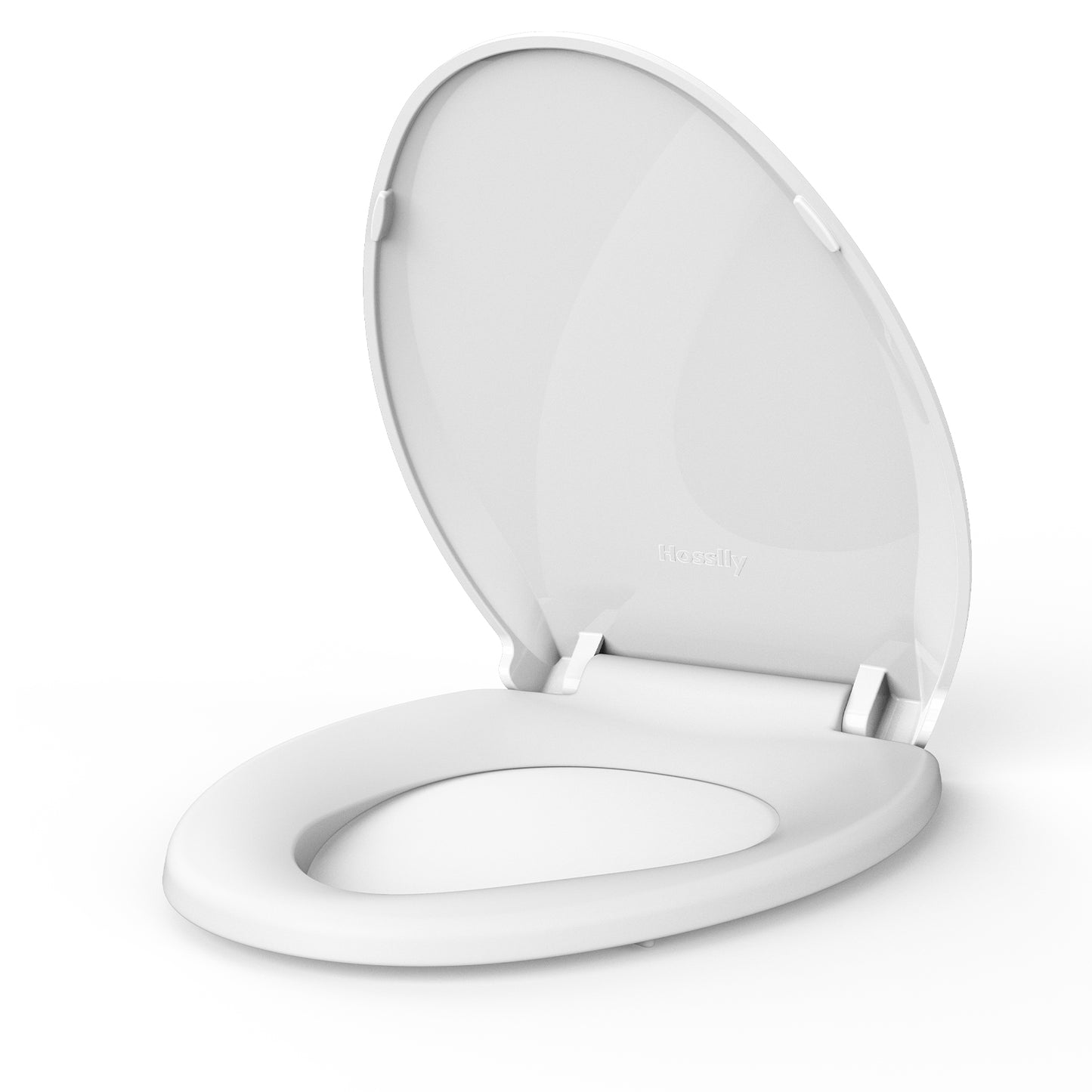 Garvee 19" Elongated Toilet Seat, Slow Soft Close, Easy to Install and Clean, Never Loosens, White