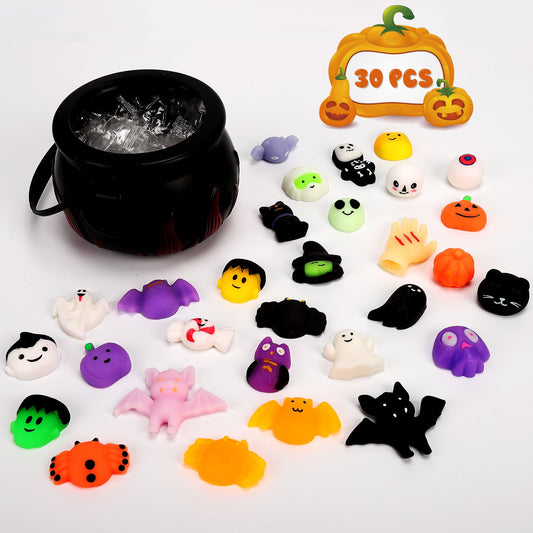 CYNDIE 30pcs Squeeze Toys with 5.5 inch  Halloween Cauldron