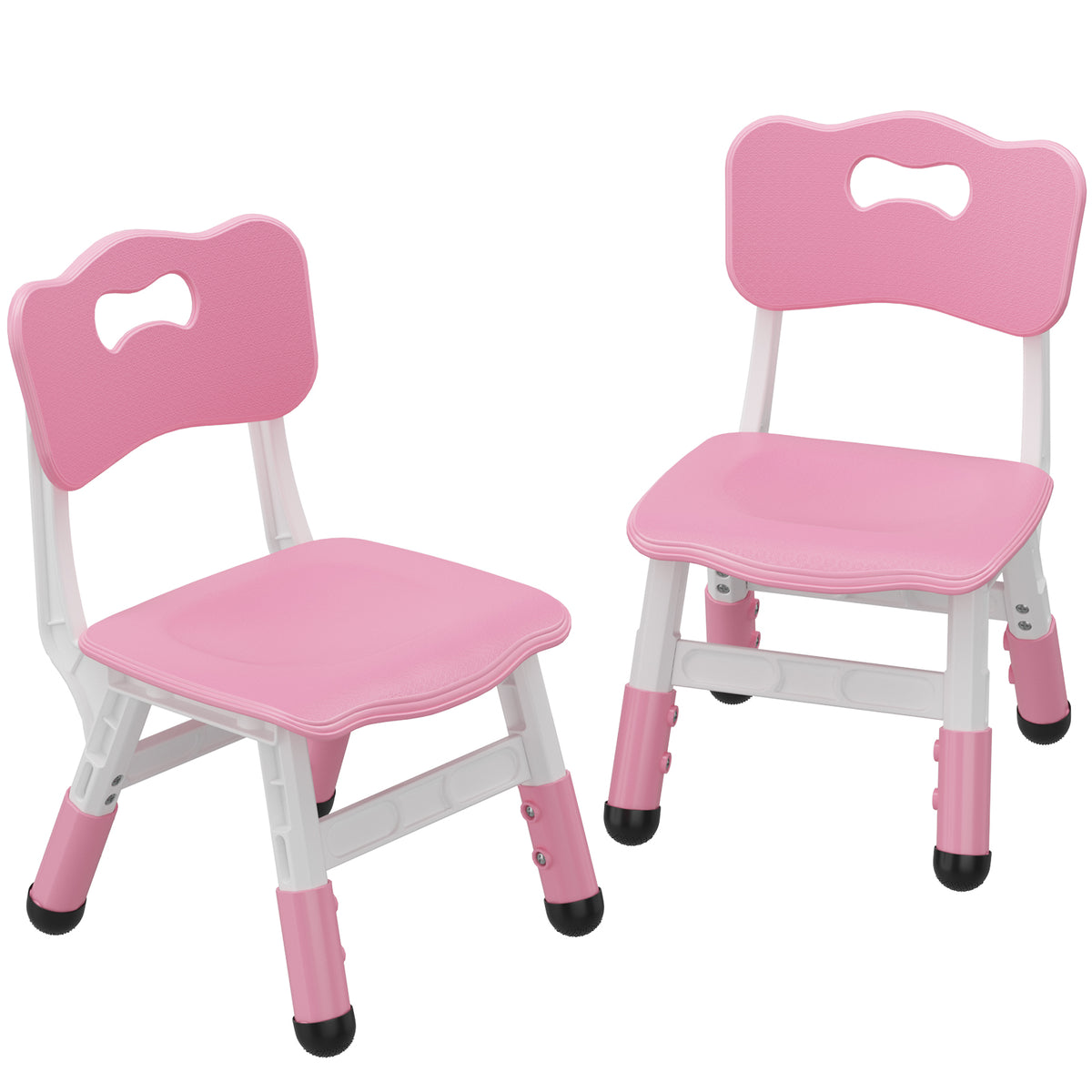 Garvee Plastic Toddler Chair Set of 2, 3 Level Adjustable Heights,  for Age 2-6