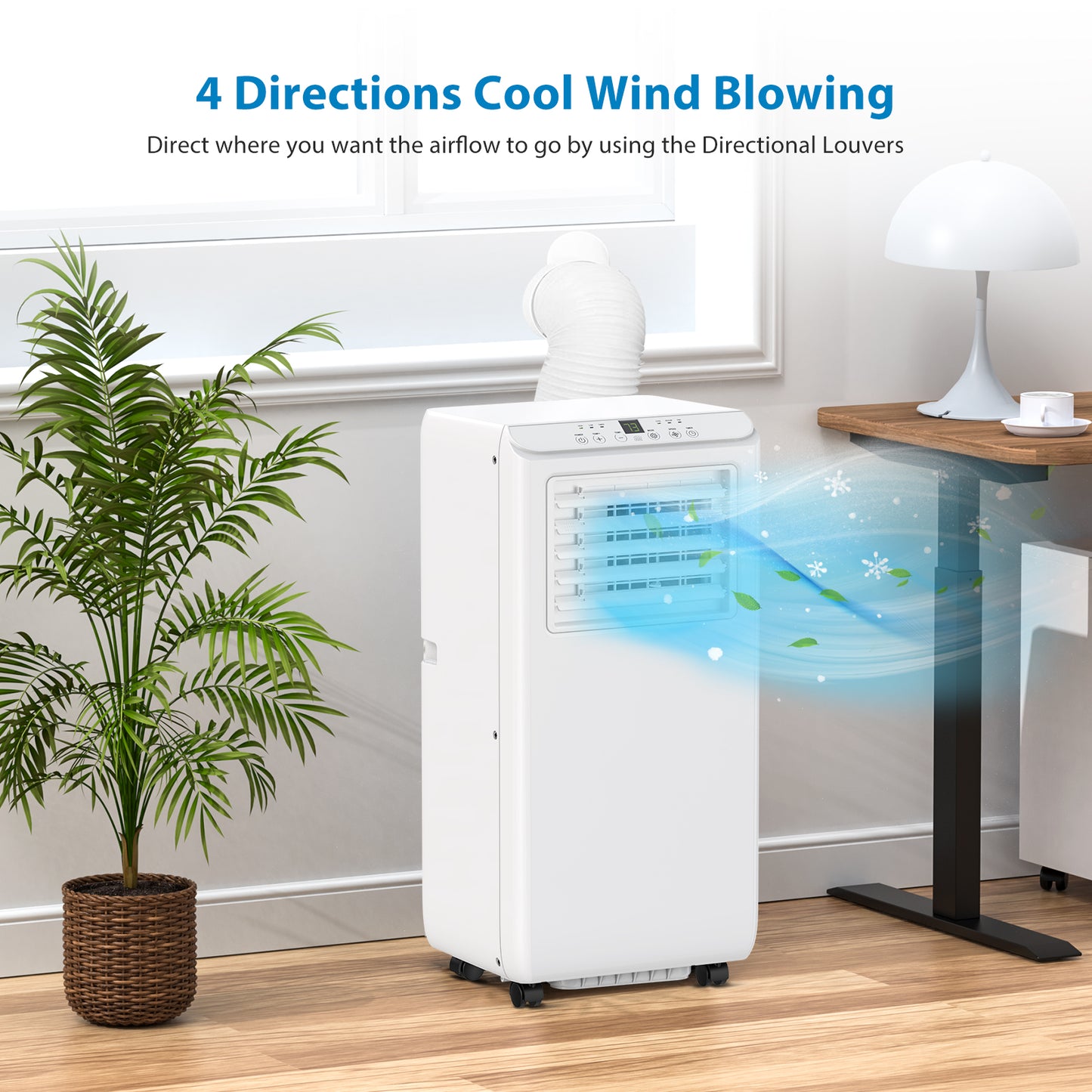 Garvee 8000 BTU Portable Air Conditioner, 3-in-1 Freestanding AC Unit, 350 Sq.Ft Coverage, White