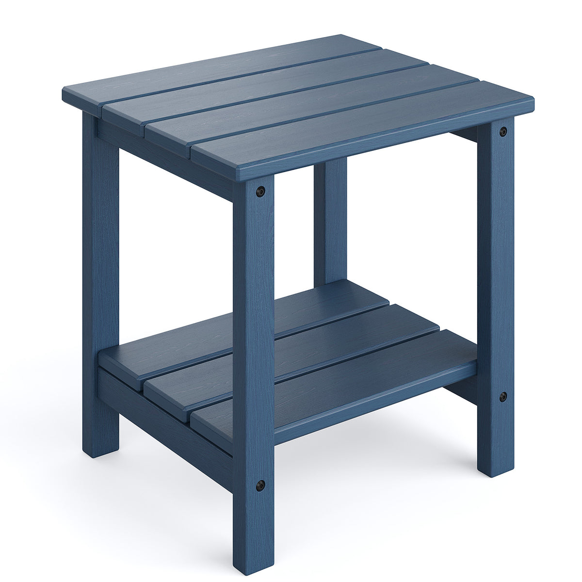 Riedhoff 2-Tiers Outdoor Side Table for Patio, 17.71" x 15.35"x 18.11", Weather Resistant