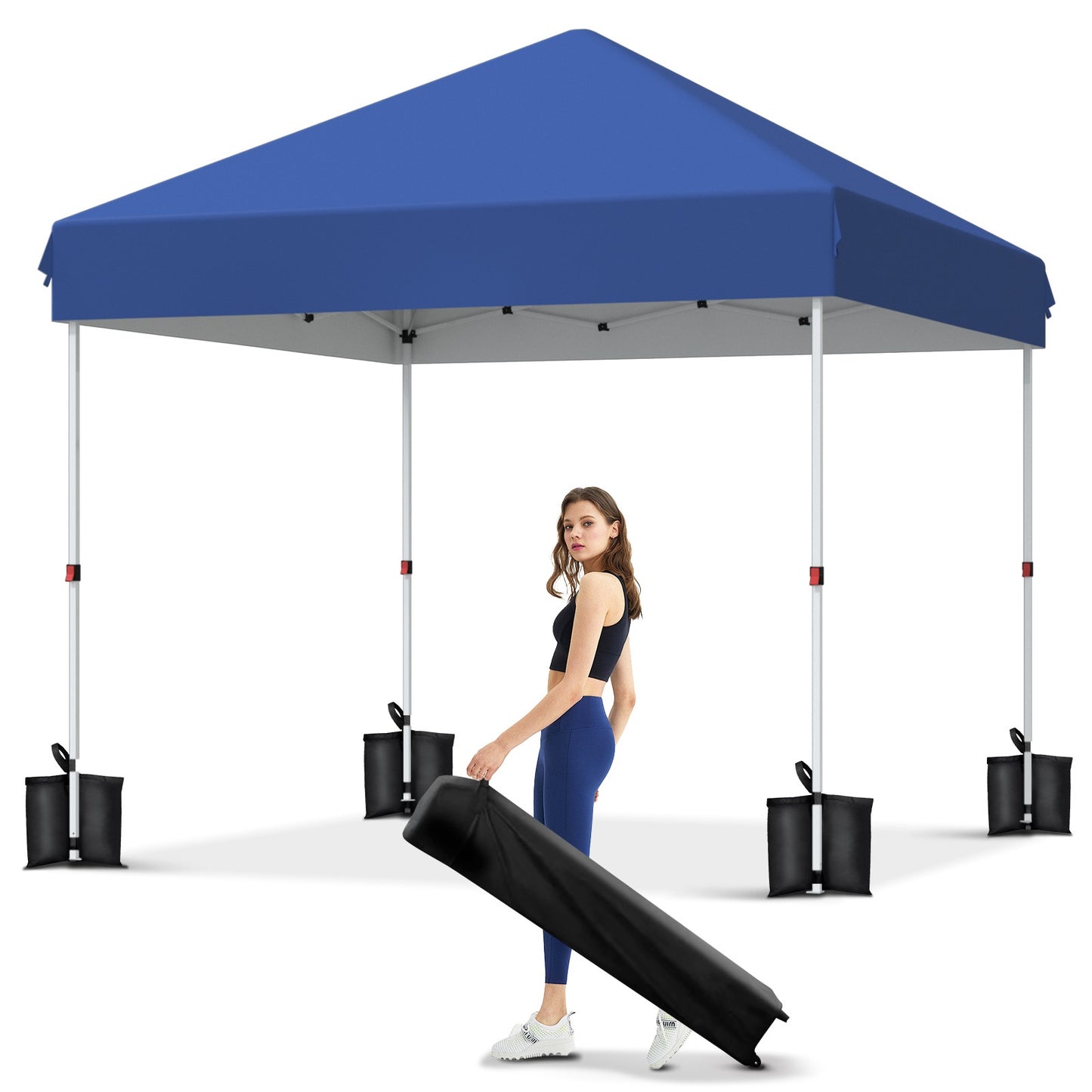 Garvee 10 x 10 Ft Pop-up Canopy, One Button Push Setup, Heavy Duty, Portable Roller Bag
