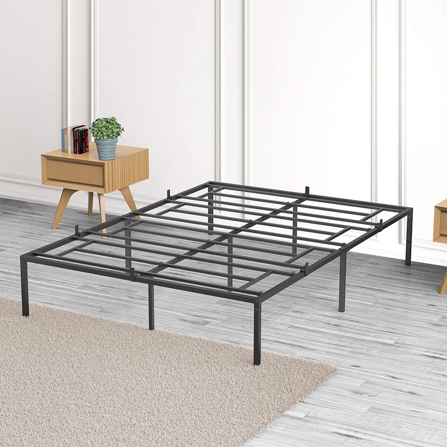 Garvee 13.8 inch Standard Bed Frames, Queen Size, 60.3 x 80 x 13.8", Black