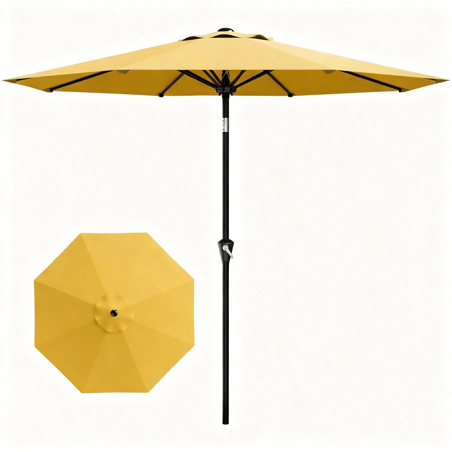 Garvee 9 feet Outdoor Patio Umbrella, with Push Button Tilt & 8 Sturdy Ribs